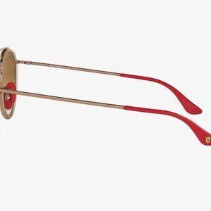 Ray-Ban Red and Gold Sleek Sunglasses